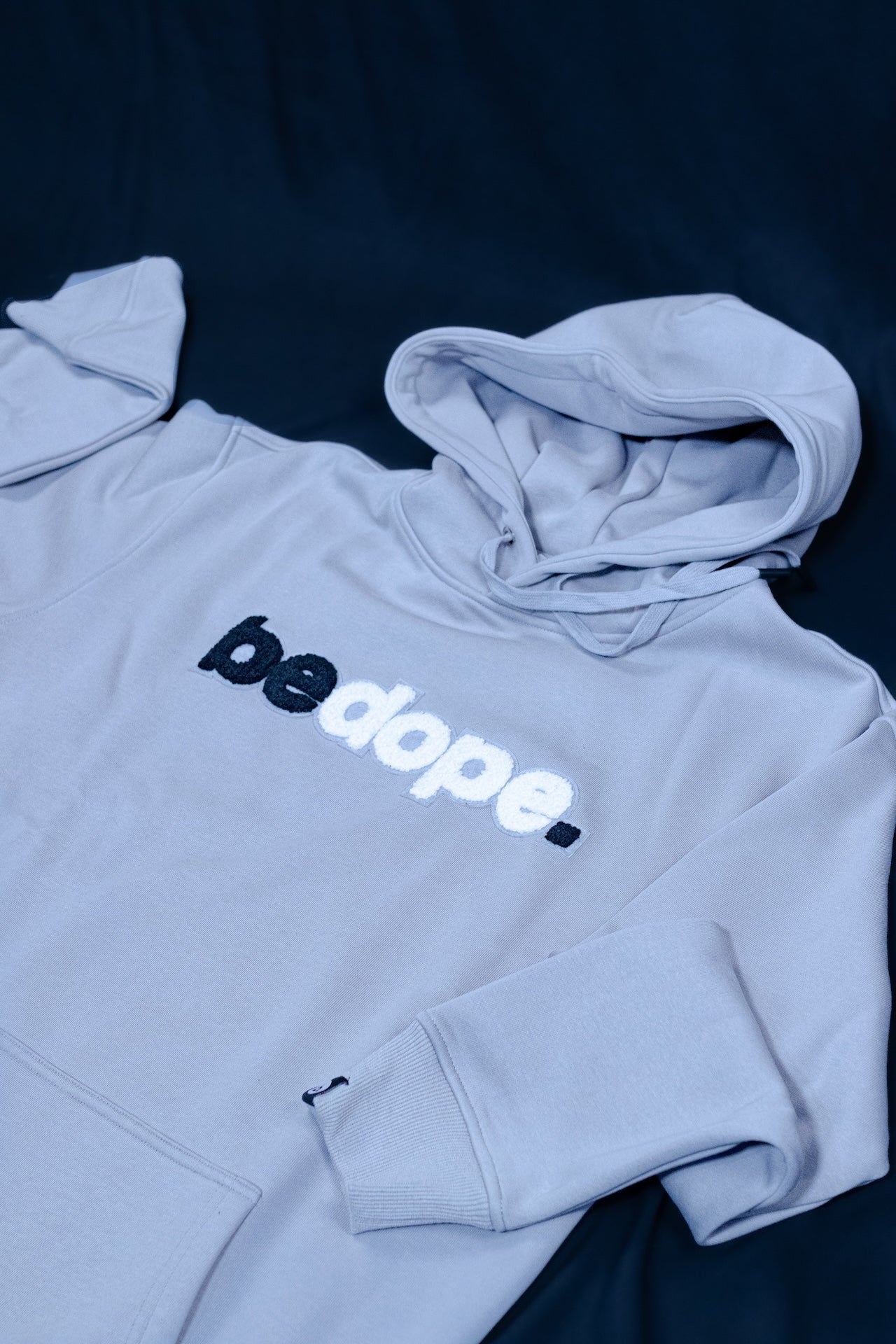 Gray bedope. Chenille Hoodie