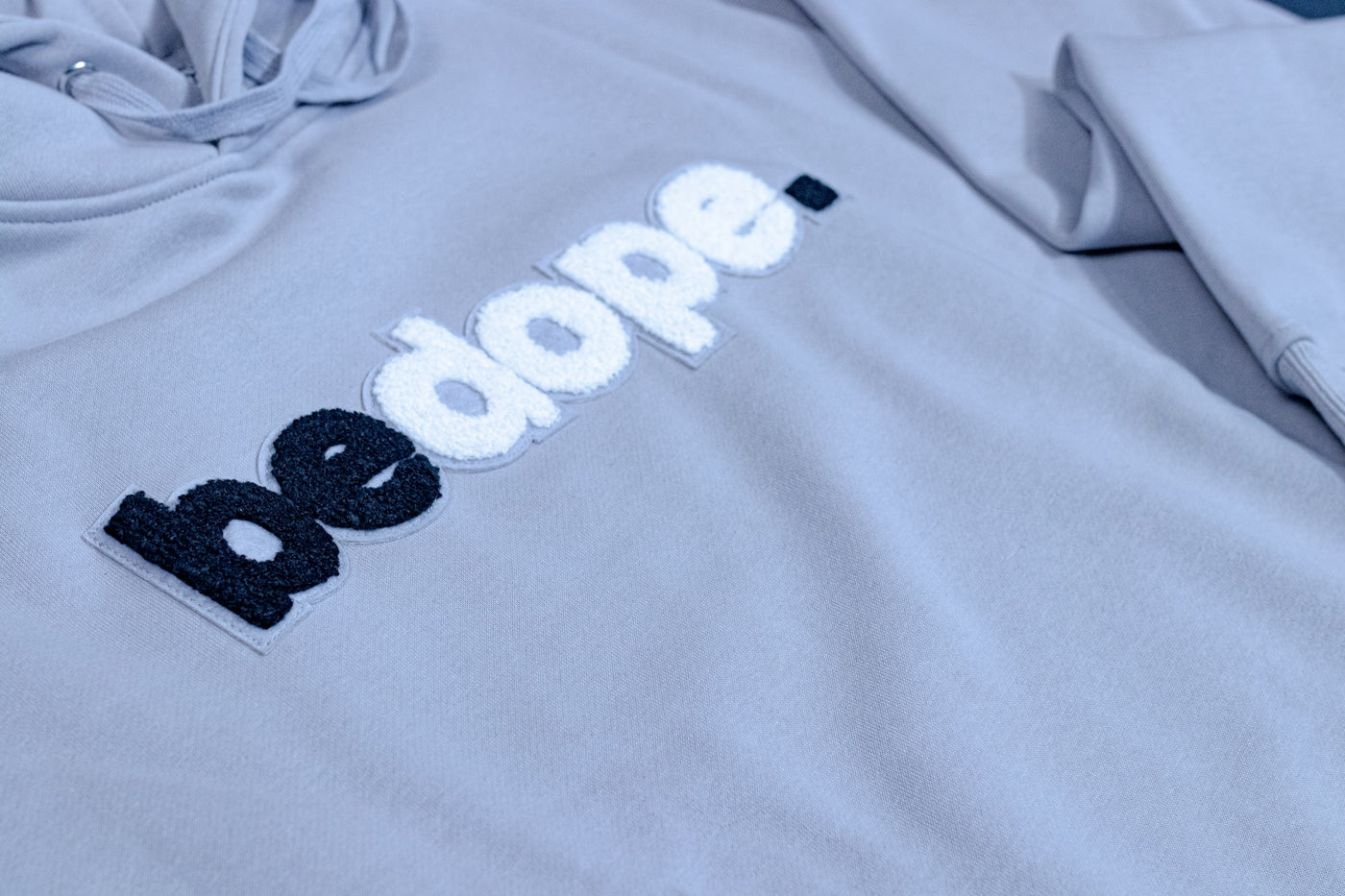 Gray bedope. Chenille Hoodie