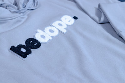 Gray bedope. Chenille Hoodie